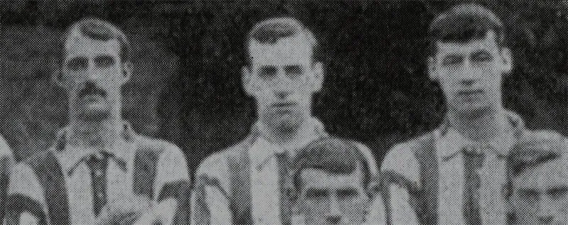 An image of historical Bristol Rovers players, who sadly lost their lives in World War One. Henry Phillips, William Gerrish and Edward Murphy